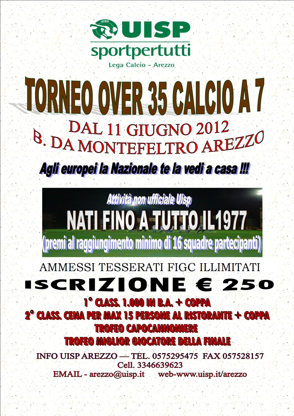 Locandina calcio a 7 over 35